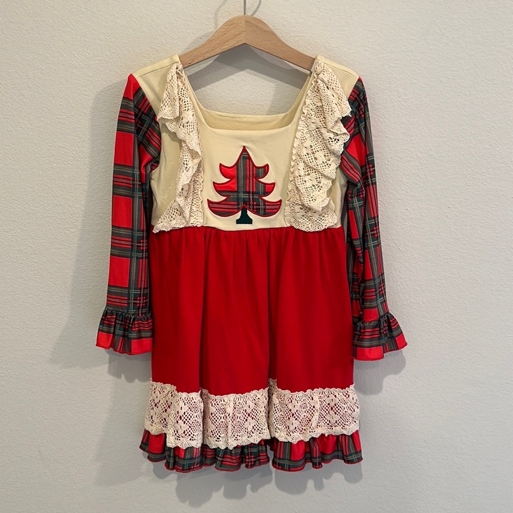 NWT 5/6 Handmade Boutique Christmas Dress! 🎄